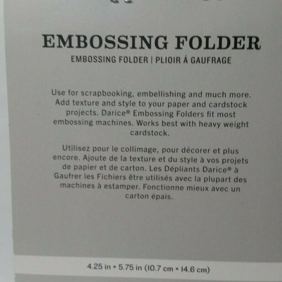 Darice Embossing Folder Pattern Markings Scrapbook Paper Crafts Cards - Picture 3 of 5